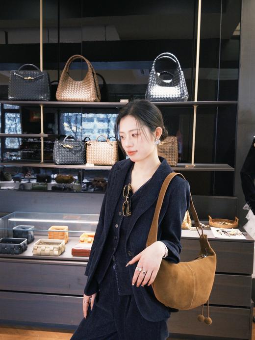 法小曼*子珍高级感深蓝色商务风长袖西装套装女新款牛仔肌理感通勤职业装CPM2572 商品图1