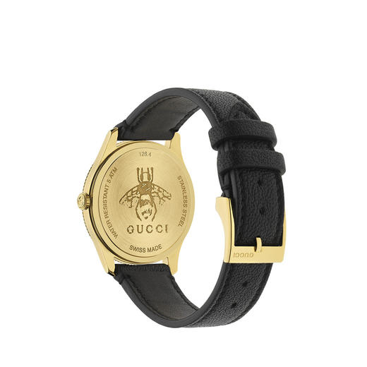 731903494817 古驰GUCCI 古驰蜜蜂36mm银色太阳纹表盘皮带男女士情侣石英手表 商品图1