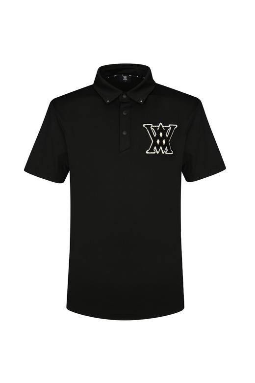 Anew家夏季新款男女同款大LOGO徽章短袖POLO衫来了！弹力面料，吸湿排汗快干！将标志性的大LOGO做成绣花徽章，随意即可穿出潮流感！ 商品图2