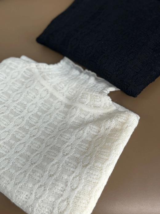 独家高货【真丝羊毛蕾丝打底衫】柔软完全不扎身~上身一秒提气显肤色，优雅氛围感十足！无标发货WD 商品图10