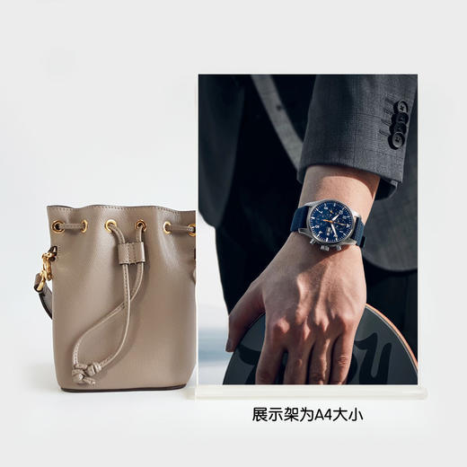 【95新】FENDI芬迪8BS010灰色全皮Mon Tresor水桶包单肩包女士 151225AK01 商品图8