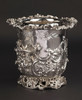 独角鹿西洋古董19世纪初英国顶级银坊Edward Barnard & Sons出品路易十五风格繁华卷叶主题纯银精雕冰酒桶一对 商品缩略图2