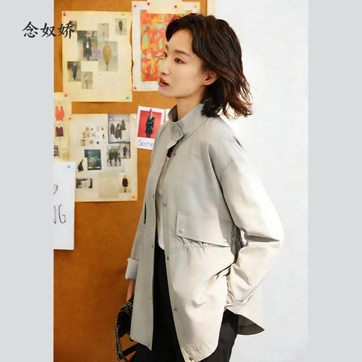 【商场同款】CNG5374 “轻便风衣”  卡其绿 一手长风衣 商品图13