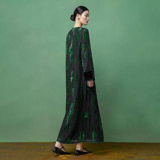 【林栖设计小店】福袖天香|烧花连衣裙恭王府联名2026早春新款女裙1961089 商品图4