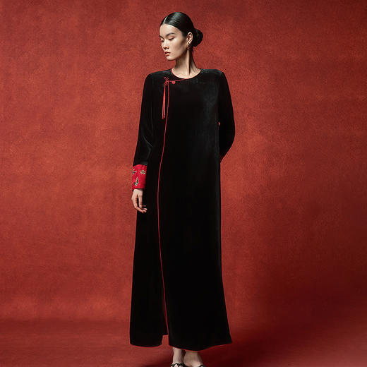 【林栖设计小店】福禄绵长|丝绒连衣裙恭王府联名2026早春新款女裙1961090 商品图8