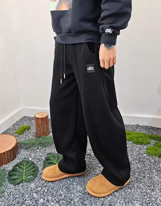 【dp1】情侣直筒弯刀加绒加厚卫裤！！ 商品图0