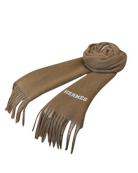 中性款双色流苏围巾zo