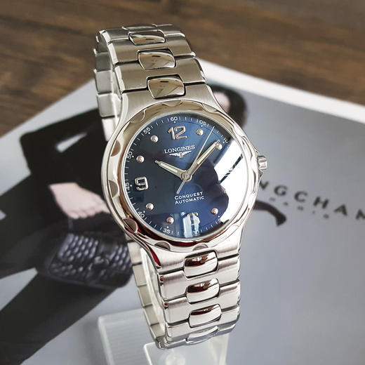 【95新】LONGINES 浪琴L1.638.4.96.6自动机械机芯日期显示35.5MM（中性款）康卡斯系列精钢171225AK24 商品图2