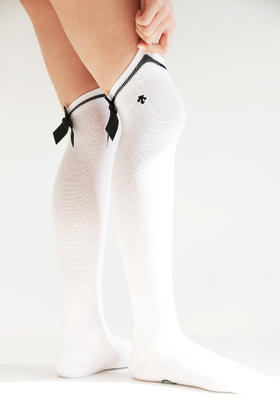 高尔夫蝴蝶结小腿袜，原包装品相。小标刺绣软支撑运动袜C122560