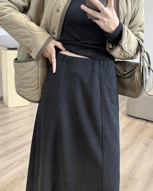 【卷卷紫醋酸羊毛6片半裙】不加绒/加绒可选 分片设计更显瘦 醋酸羊毛混纺亲肤垂顺耐穿有型 百搭不出错 商品图4