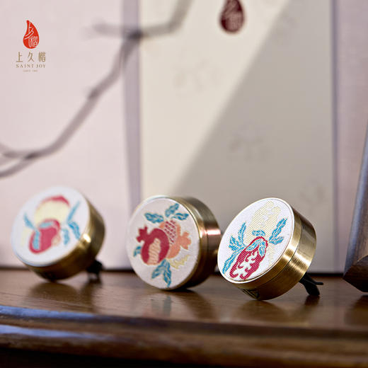 上久楷新中式国风文创礼盒送礼 摆件 宋锦车载香薰 福寿绵瓞 商品图8