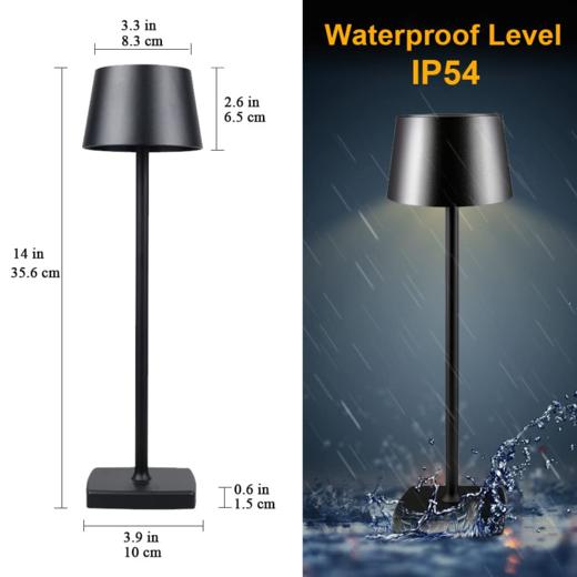 意大利 铝合金无线QI充电台灯 4000mAh电池 IP54防水 触摸调光 适用于客厅、室内外餐厅、咖啡厅 商品图2