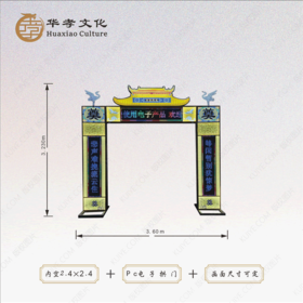 pc电子拱门高清显示内容可定制