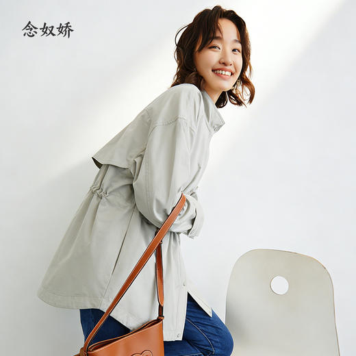 【商场同款】CNG5374 “轻便风衣”  卡其绿 一手长风衣 商品图0