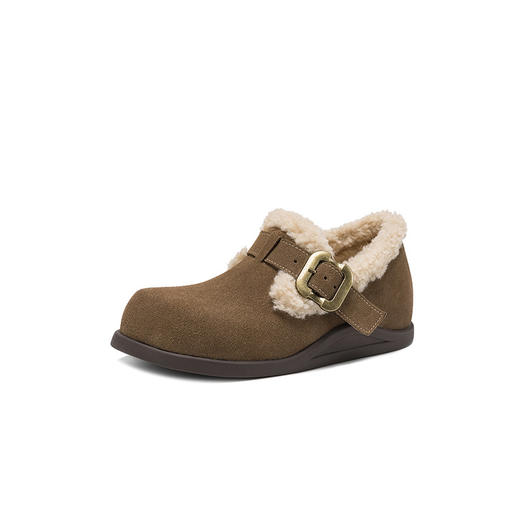 OLD 13451超舒适时尚圆头中跟内增高加绒单鞋厚保暖深口单鞋 商品图3