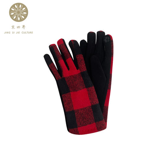 京四界·羊毛混纺围巾&毛呢手套  套装JSJA10-013 商品图8