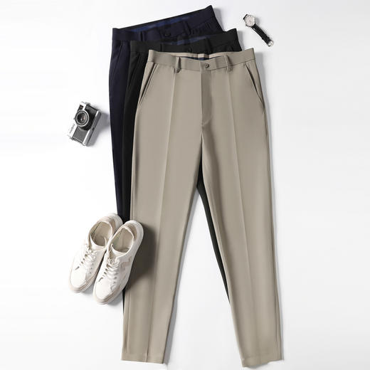 【易打理】圣得西2025年冬季男款休闲裤如意腰商务通勤直筒九分裤 商品图14