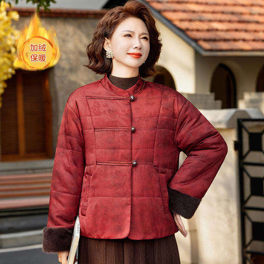 FW 2690妈妈轻薄棉服新中式宽松棉衣外套棉袄 商品图2