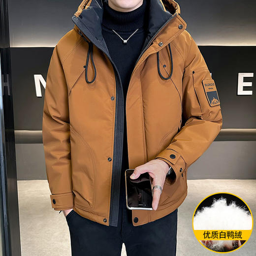 冬季新款羽绒服男时尚休闲连帽外套羽绒服高品质潮羽绒服 商品图1