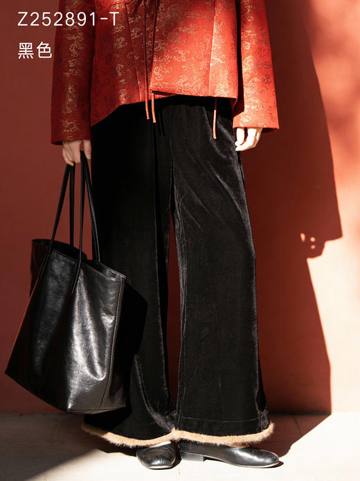 Z252891-T丝绒裤子 商品图0