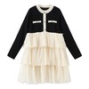 毛衣裙长款新款儿童冬季连衣裙女童蛋糕小香风甜美裙子洋气纱裙 商品缩略图4