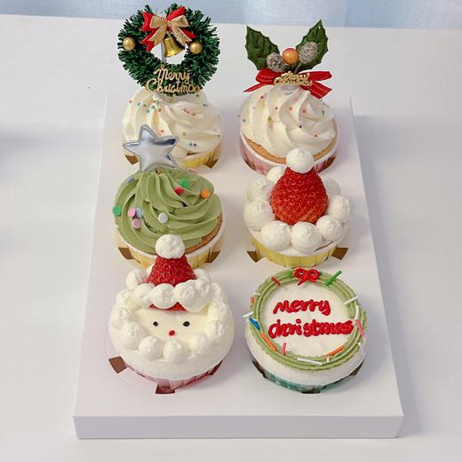 圣诞节杯子蛋糕-无夹心内有卡仕达酱-低糖无添加 商品图1