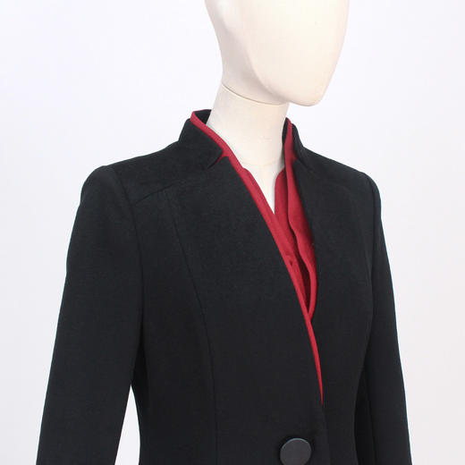 FOCALS新款高级感立领收腰显瘦一粒扣羊毛羊绒大衣外套FRGDK688N1 商品图3