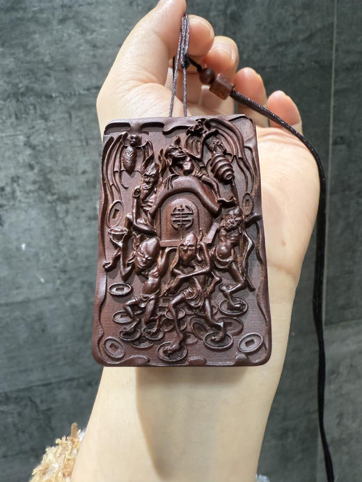 【福利款】雷击木五👻运贝才财&魁星斗转星移吊坠男女同款装饰品 商品图2