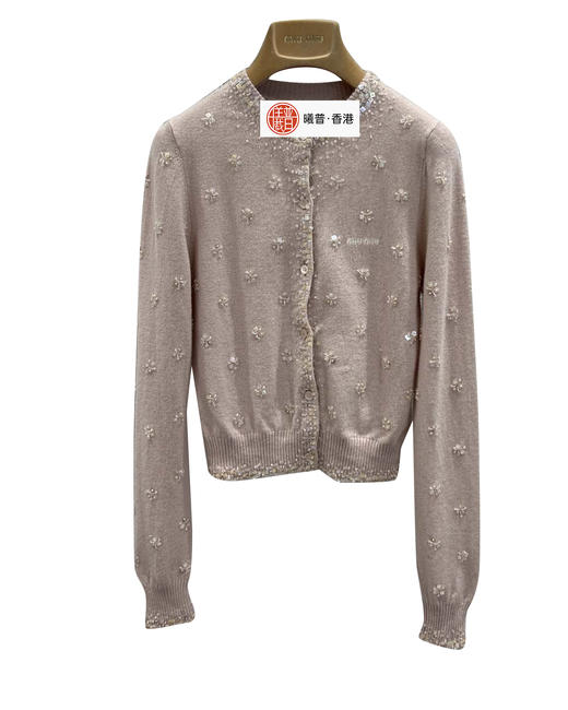 女款钉珠针织开衫毛衣zh017 商品图0