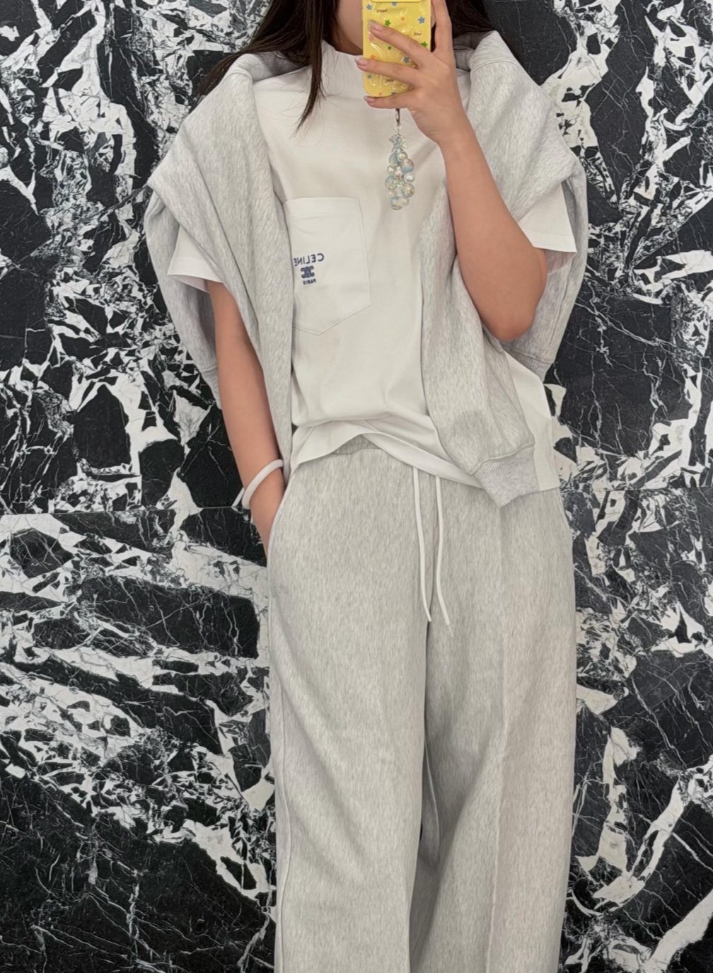 女款高领含丝印花短袖T恤ba008