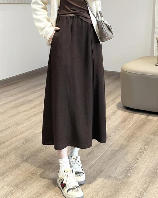 【卷卷紫醋酸羊毛6片半裙】不加绒/加绒可选 分片设计更显瘦 醋酸羊毛混纺亲肤垂顺耐穿有型 百搭不出错 商品图5