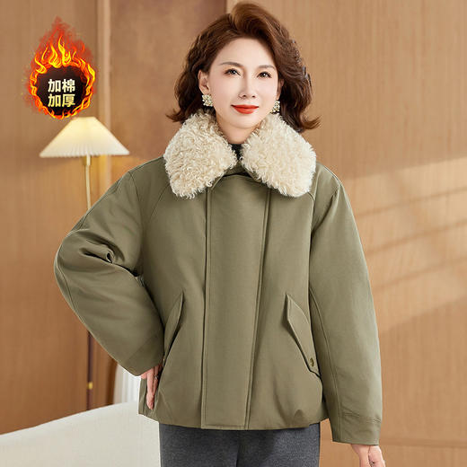 FW 2692派克服加绒加厚毛领外套短款夹克 商品图1