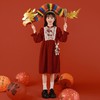 女童冬装年服红色新年主持儿童女孩连衣裙丝绒女中大童喜庆裙子 商品缩略图3
