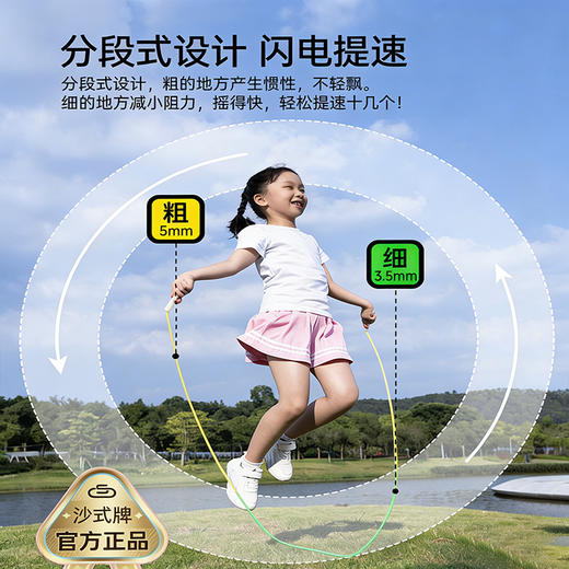 沙式1.0跳绳小学生专用 儿童幼儿园不打结初学一年级学生双飞专业绳 商品图4