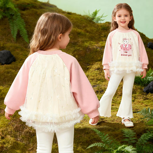 贝贝怡新款春季女童套头长袖卫衣 商品图3