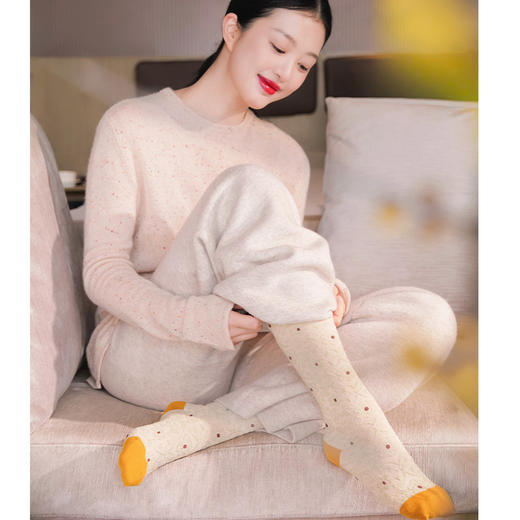 步步生花 六瓣缠枝藤花浮雕 柔软无骨小腿袜 唐三色 山林曦照 商品图3