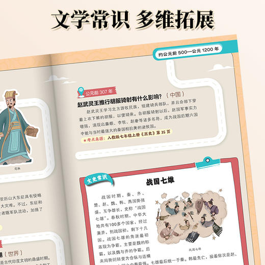 时间线上的文史考点-文学+历史【1-9年级同步课本】（2册） 商品图3