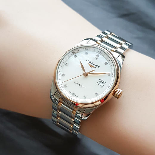 【95新】LONGINES 浪琴L2.257.5.89.7自动机械机芯日期显示29MM（女款）名匠系列精钢/18K玫瑰金231125NJS04 商品图8