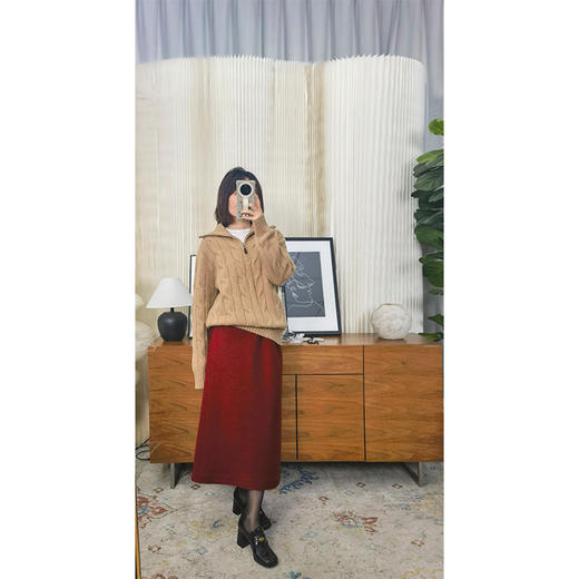 【非质量问题不退】英伦绅士 LOR* PIAN*A同款男士家属款 100%羊绒大翻领半拉链套头衫 重磅590g厚实绞花 质感可媲美柜货5位数 商品图6