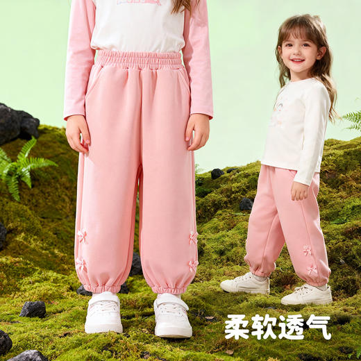 贝贝怡春秋女童针织长裤 商品图3