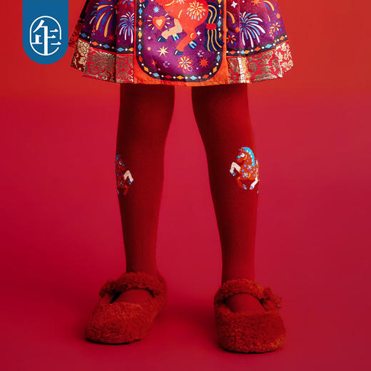 【盛世跃马裤袜】年衣童装女童袜子连体袜儿童打底保暖袜子连裤袜 商品图1