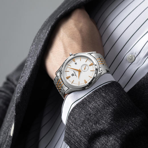 2087210010021 名爵Manjaz 名爵精钢带轻薄时尚商务石英表腕表男士手表男表简约 商品图1