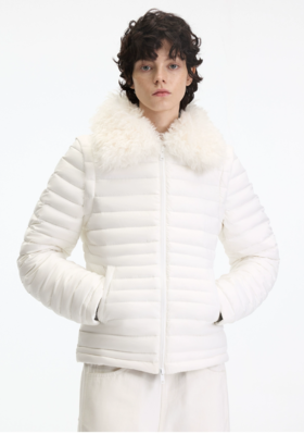 出逃赤岗西/25AWY006/毛领90白鸭绒保暖防风轻薄可拆卸马甲排骨羽绒服外套