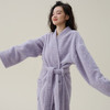 怡吾色纯色V领宽松保暖居家浴袍 | 男女款可选、加厚暖绒、保暖舒适 商品缩略图10