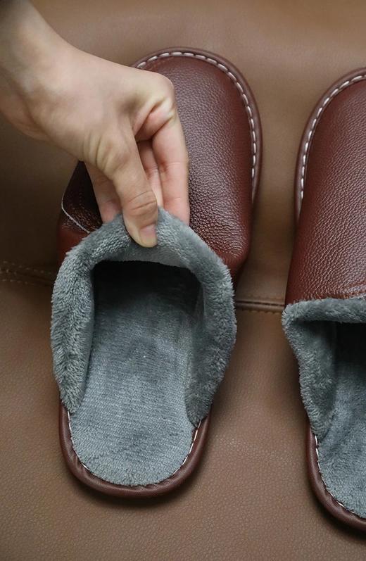 紧急清仓【进口头层牛皮拖鞋】男女款都有！纯手工制作！高奢定制皮胚耐磨柔软PVC底~好看又轻便，不仅保暖性好，还超级防滑WD 商品图11