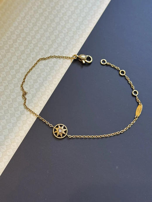 Dior  18K金 八芒星 罗盘 镶钻 手链 商品图0