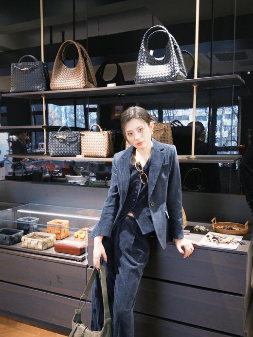 法小曼*子珍高级感深蓝色商务风长袖西装套装女新款牛仔肌理感通勤职业装CPM2572 商品图0