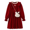 大女童连衣裙加绒童装红色秋冬新款一件代发新年2025洋气公主裙 商品缩略图4
