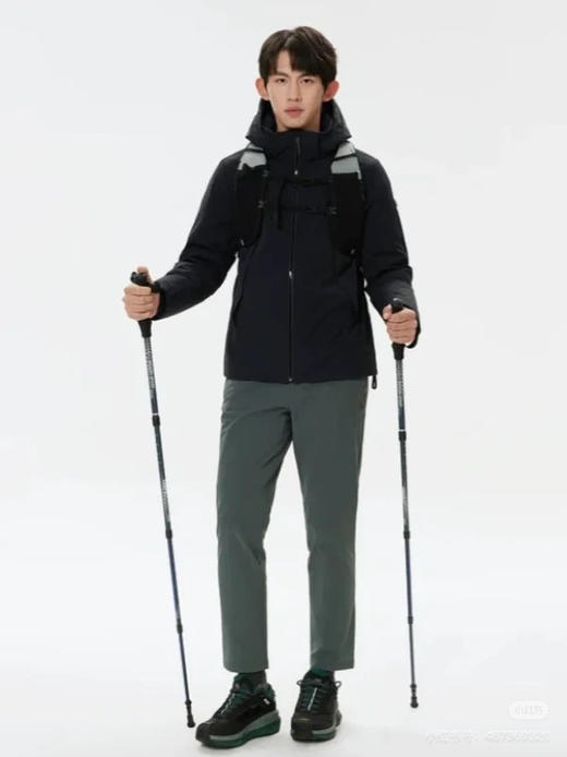 1226-1  树树 抗风挡雨 轻盈保暖 男士连帽羽绒服 中等厚度 老朱穿XL 商品图6