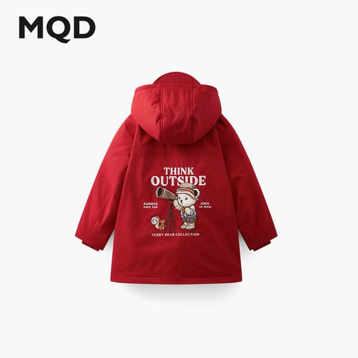 【170】【MQD】童装儿童加厚保暖羽绒服冬季款男童新年红色保暖外套 商品图1